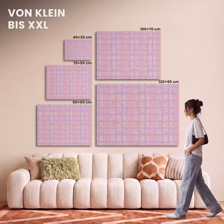 Akustikbild - Lila – Rosa – Geometrisch – Streifen – Blöcke – Muster — 7