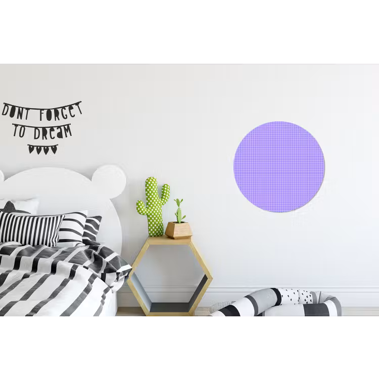 Alu-Dibond-Bild Rund - Lila – Geometrisch – Raster – Minimalistisch – Muster — 4