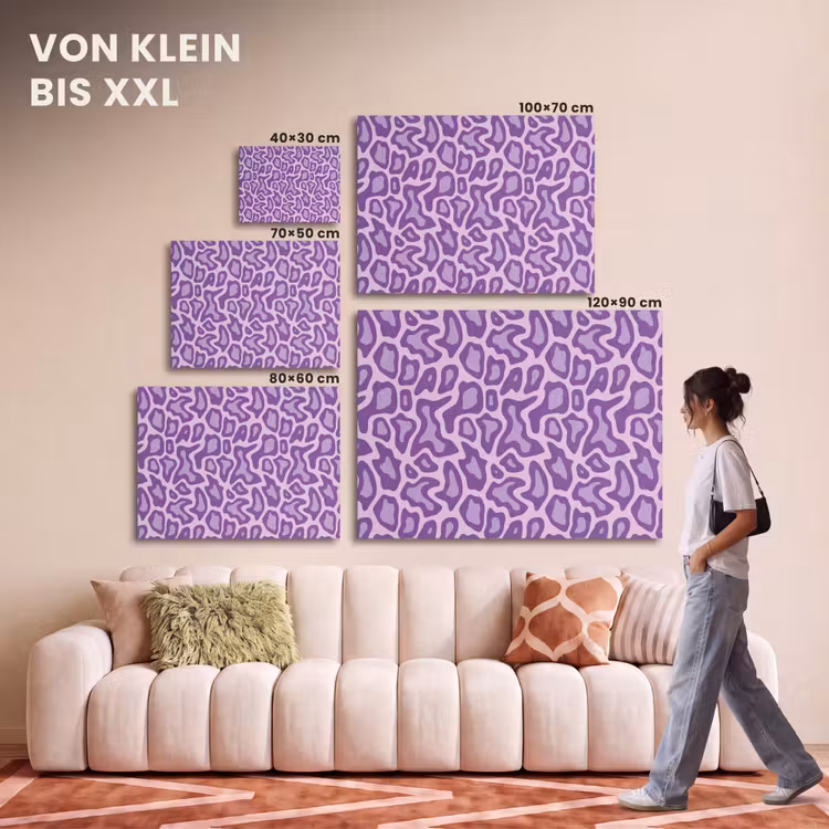 Akustikbild - Lila – Abstrakt – Leopard – Flecken – Groovy – Muster — 7
