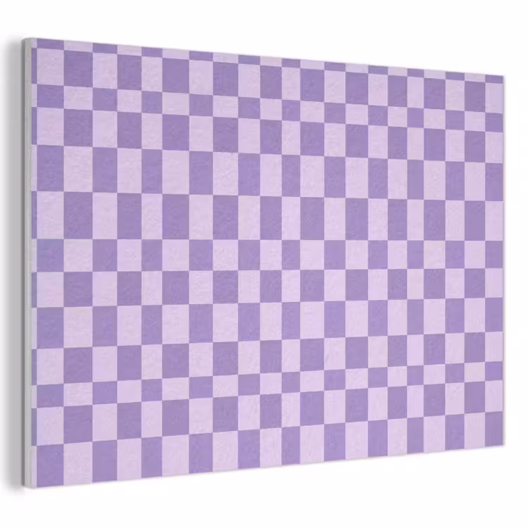 Akustikbild - Lila – Geometrisch – Schachbrettmuster – Blöcke – Muster — 1