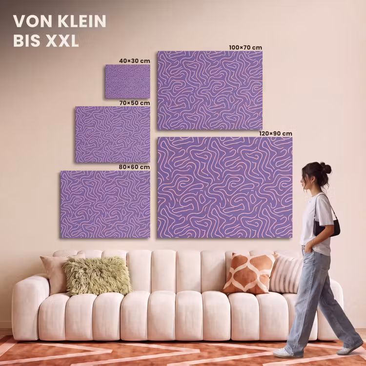 Akustikbild - Lila – Rosa – Abstrakt – Linien – Labyrinth – Muster — 7