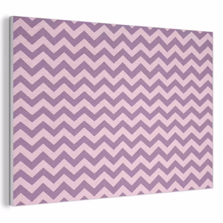 Akustikbild - Lila – Rosa – Geometrisch – Chevron – Zickzack – Muster — 1