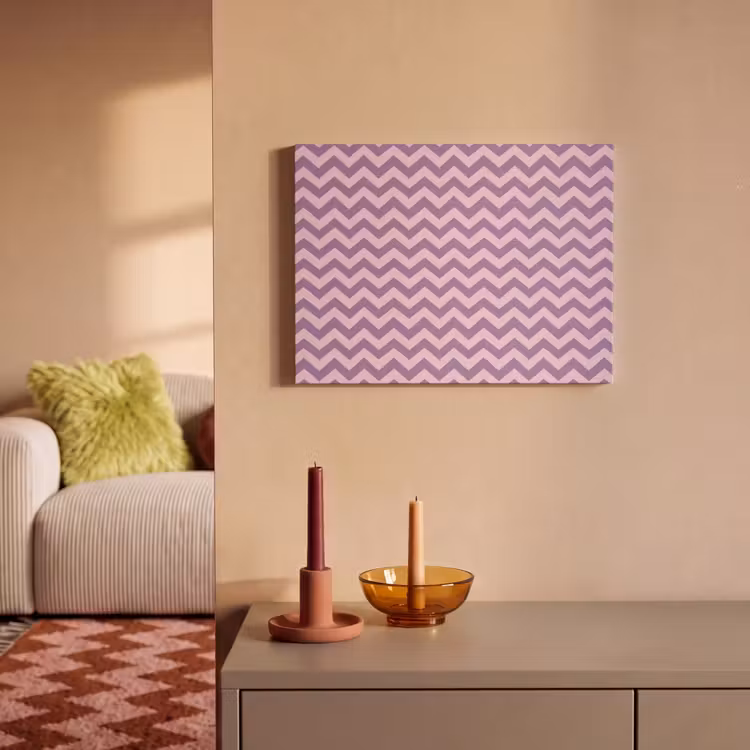 Akustikbild - Lila – Rosa – Geometrisch – Chevron – Zickzack – Muster — 2