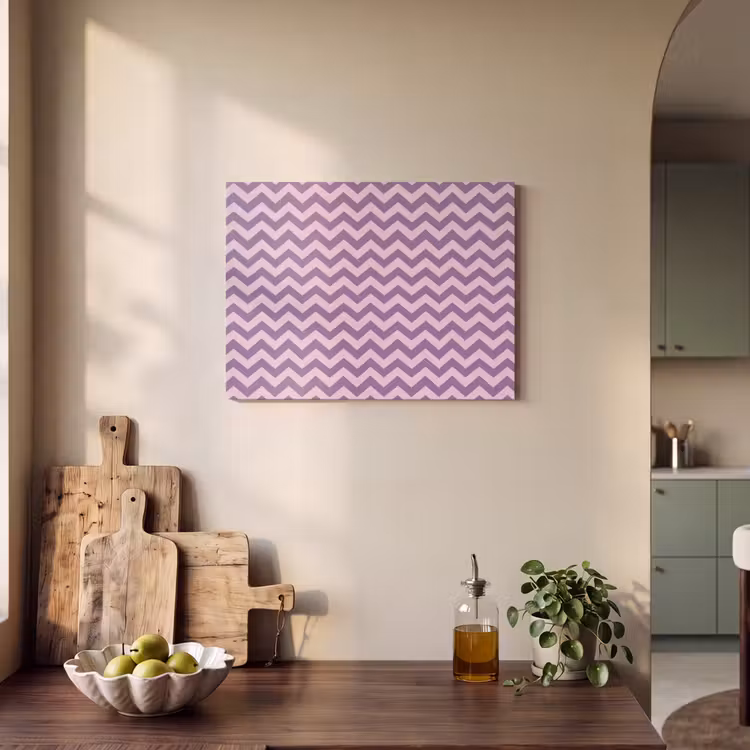 Akustikbild - Lila – Rosa – Geometrisch – Chevron – Zickzack – Muster — 4
