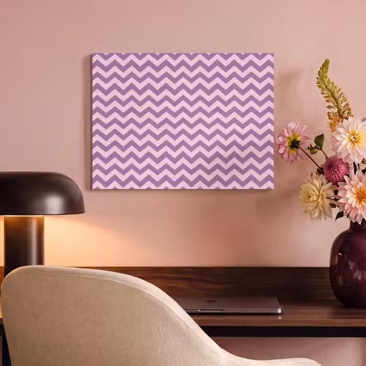 Akustikbild - Lila – Rosa – Geometrisch – Chevron – Zickzack – Muster — 6
