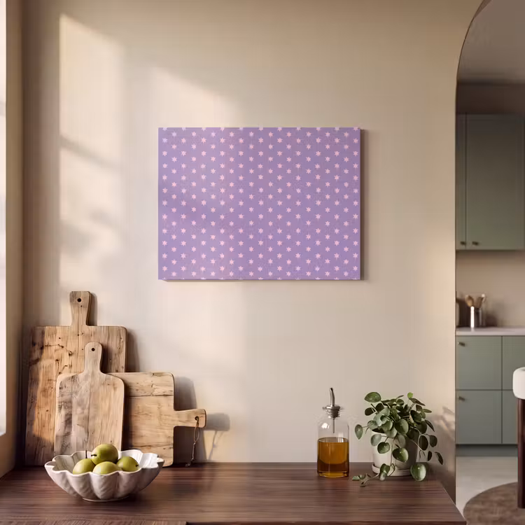 Akustikbild - Lila – Rosa – Sterne – Geometrisch – Muster — 4