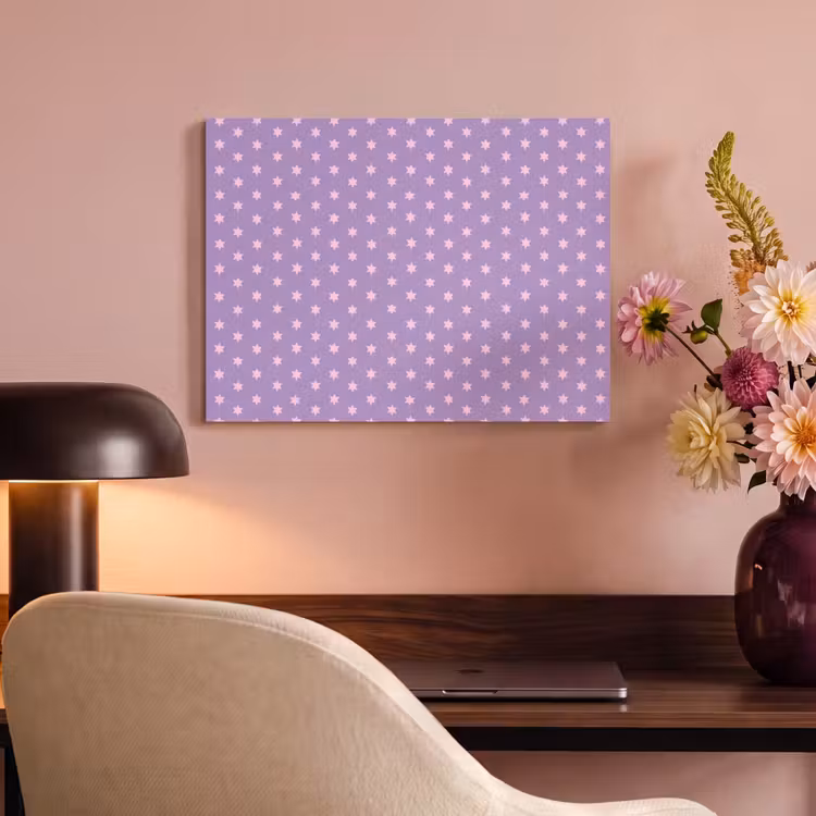 Akustikbild - Lila – Rosa – Sterne – Geometrisch – Muster — 6