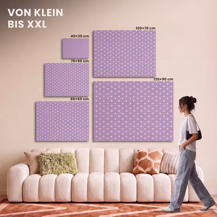 Akustikbild - Lila – Rosa – Sterne – Geometrisch – Muster — 7