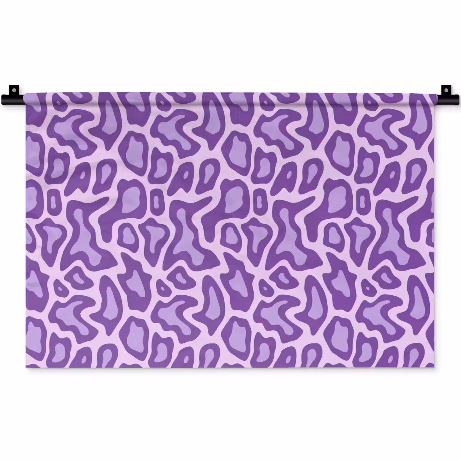 Wandteppich - Lila – Abstrakt – Leopard – Flecken – Groovy – Muster — 1