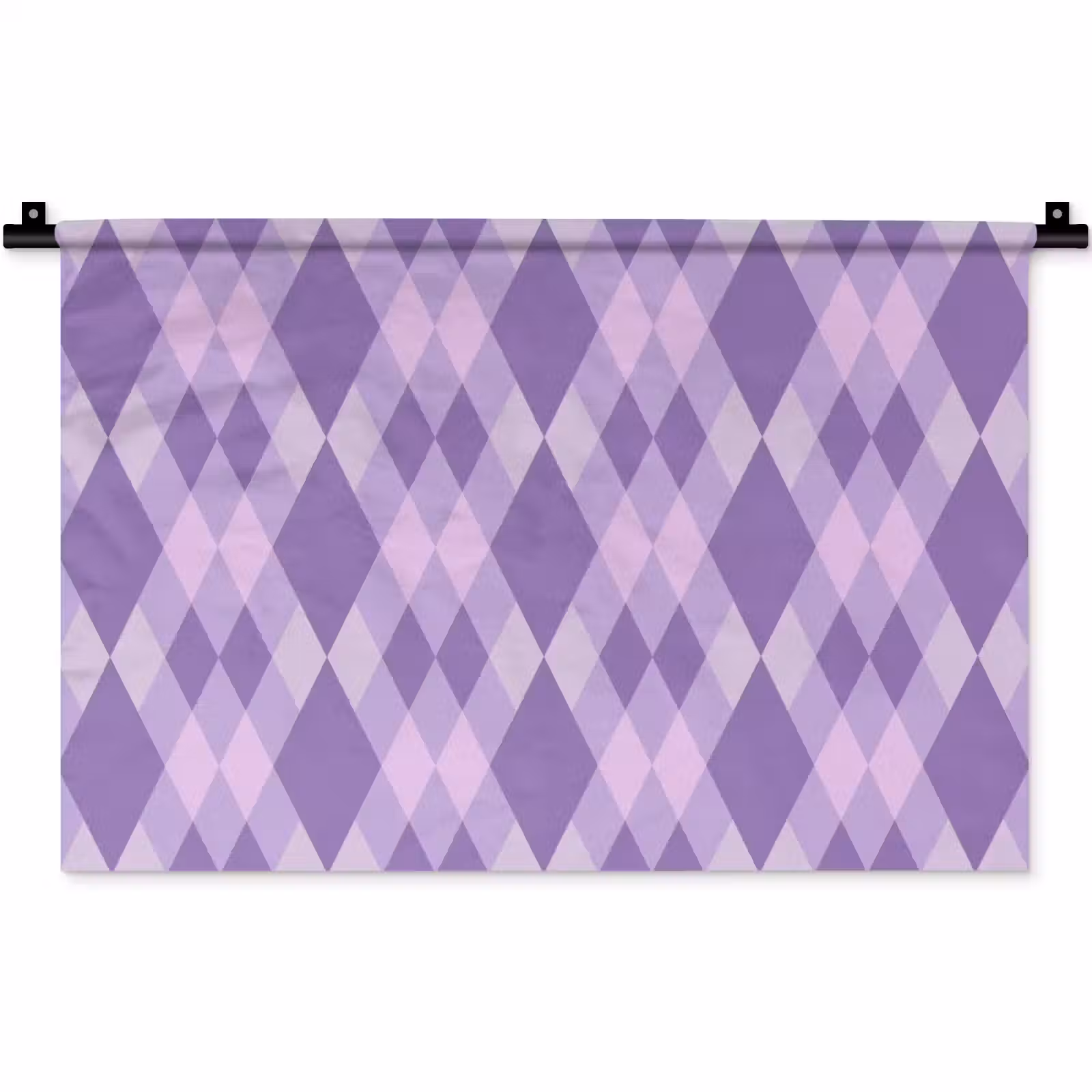 Wandteppich - Lila – Geometrisch – Rauten – Argyle – Muster — 1