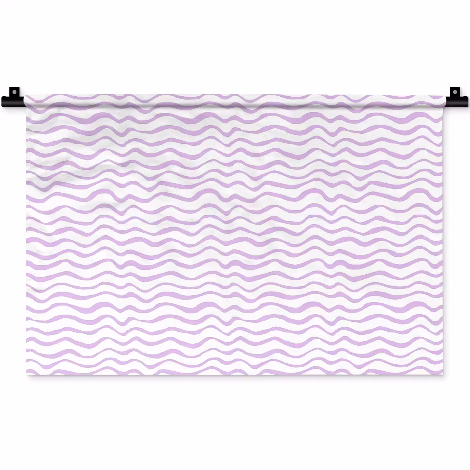 Wandteppich - Lila – Geometrisch – Wellen – Linien – Muster — 1