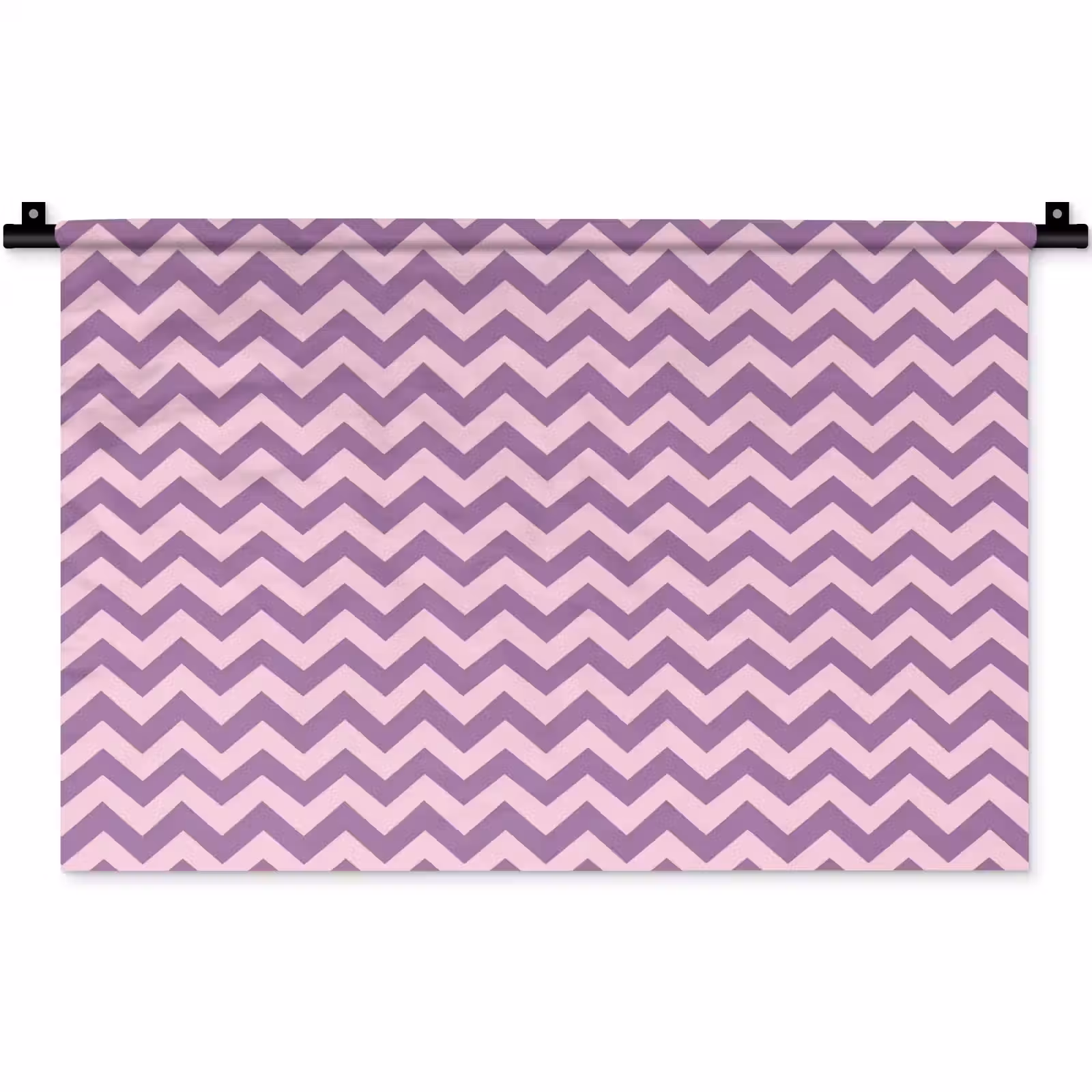 Wandteppich - Lila – Rosa – Geometrisch – Chevron – Zickzack – Muster — 1