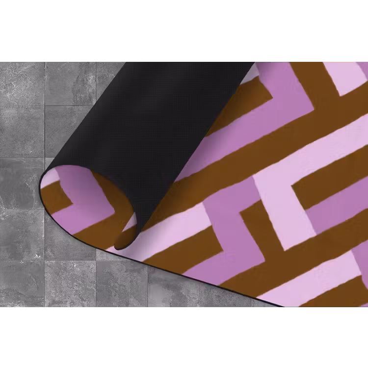 Küchenläufer - Braun – Rosa – Geometrisch – Mäander – Muster — 4