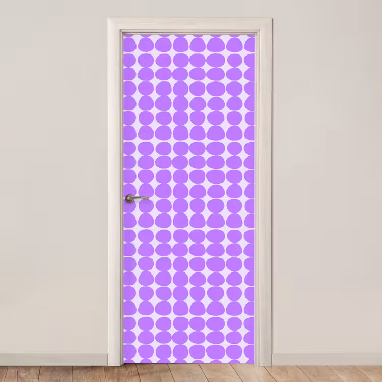 Türtapete - Lila – Geometrisch – Punkte – Polka Dot – Muster — 1