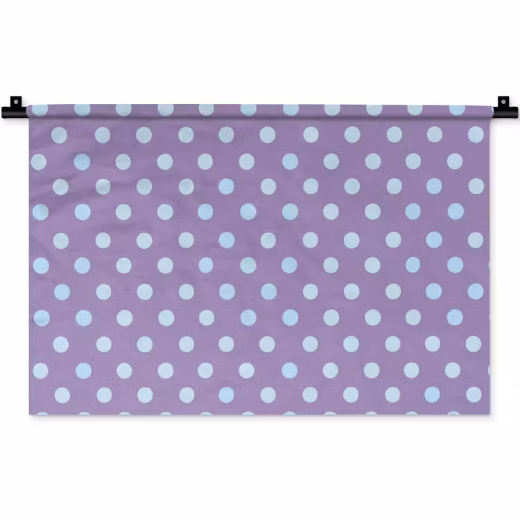 Wandteppich - Lila – Blau – Geometrisch – Punkte – Polka Dot – Muster — 1
