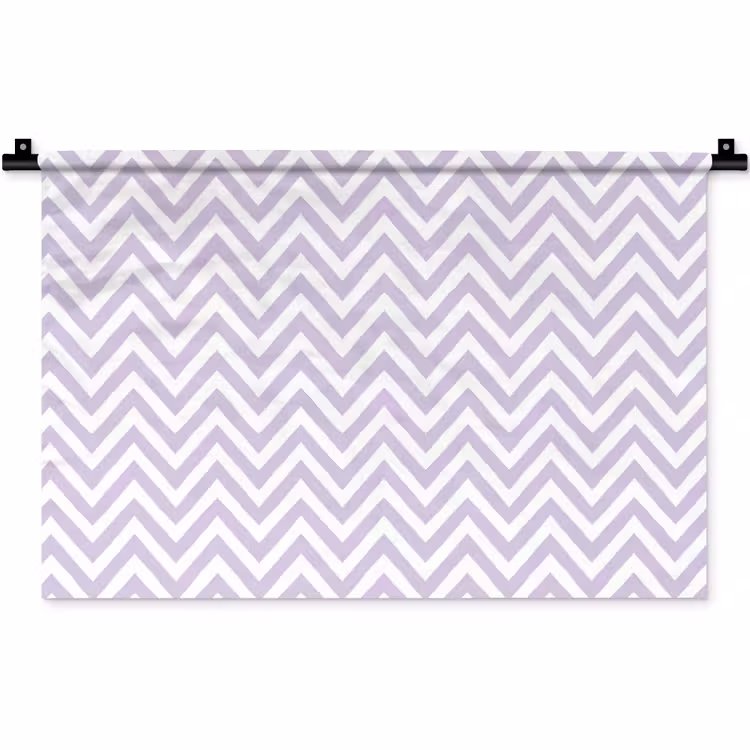 Wandteppich - Lila – Geometrisch – Chevron – Zickzack – Muster — 1
