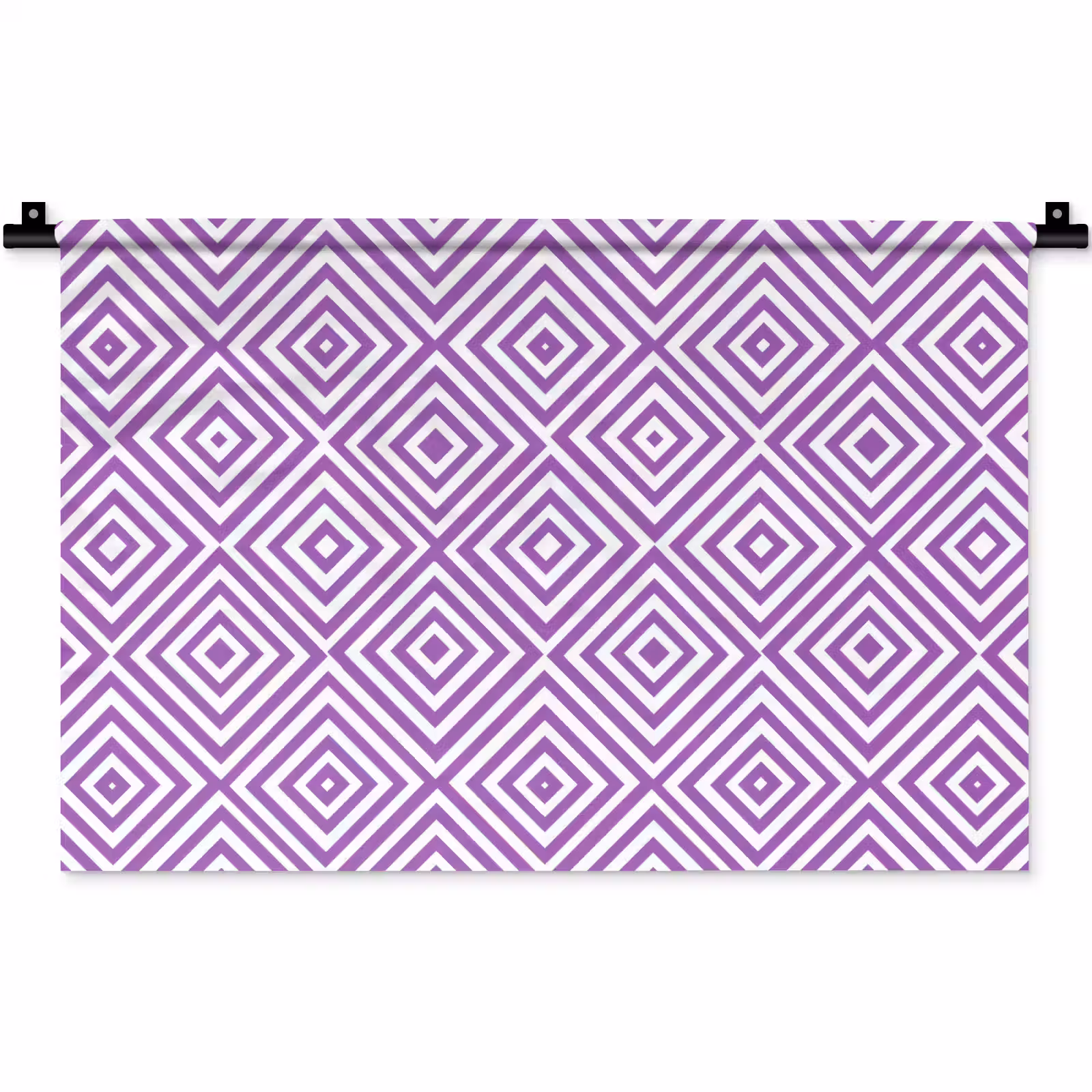 Wandteppich - Lila – Geometrisch – Rauten – Konzentrisch – Muster — 1