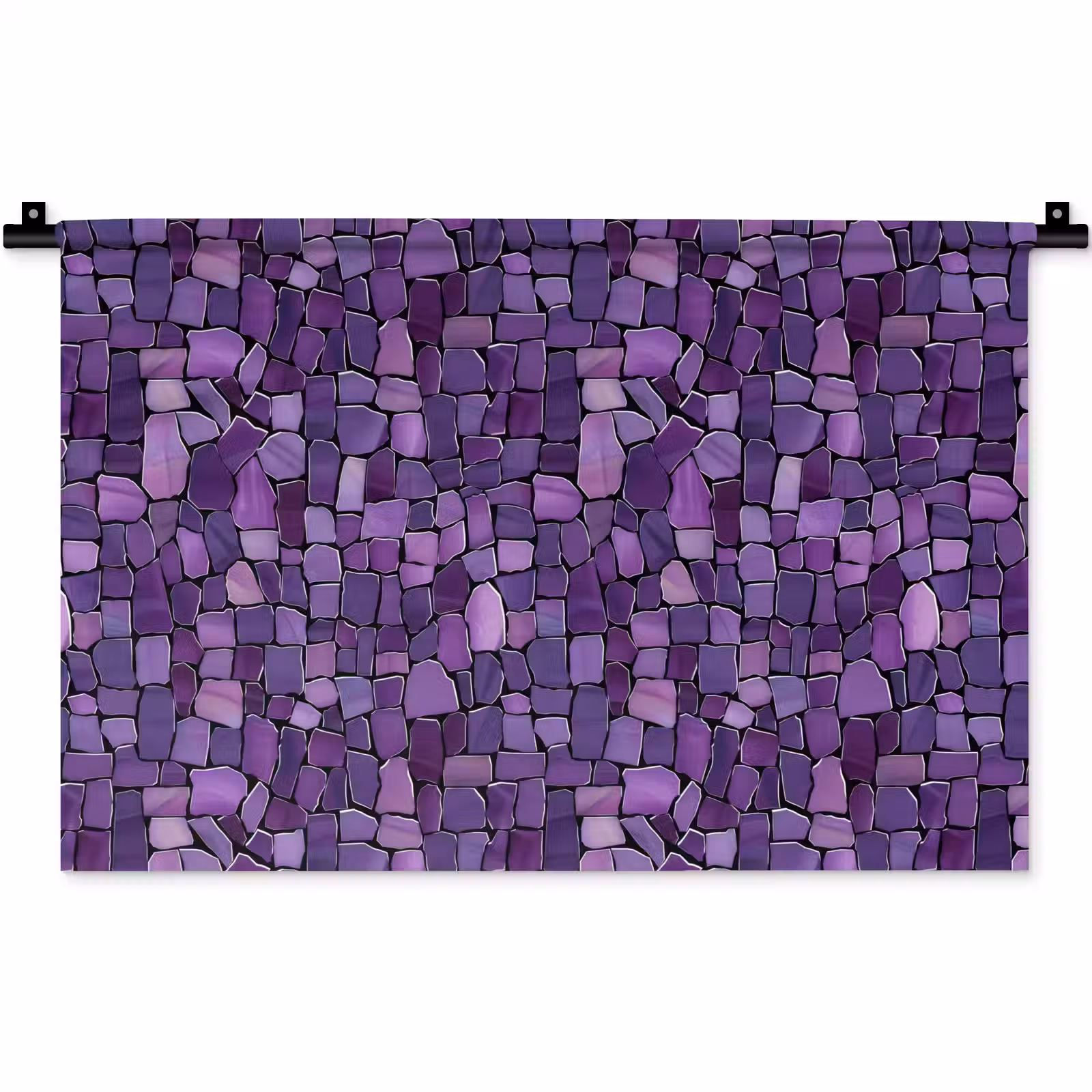 Wandteppich - Lila – Mosaik – Scherben – Stein – Muster — 1