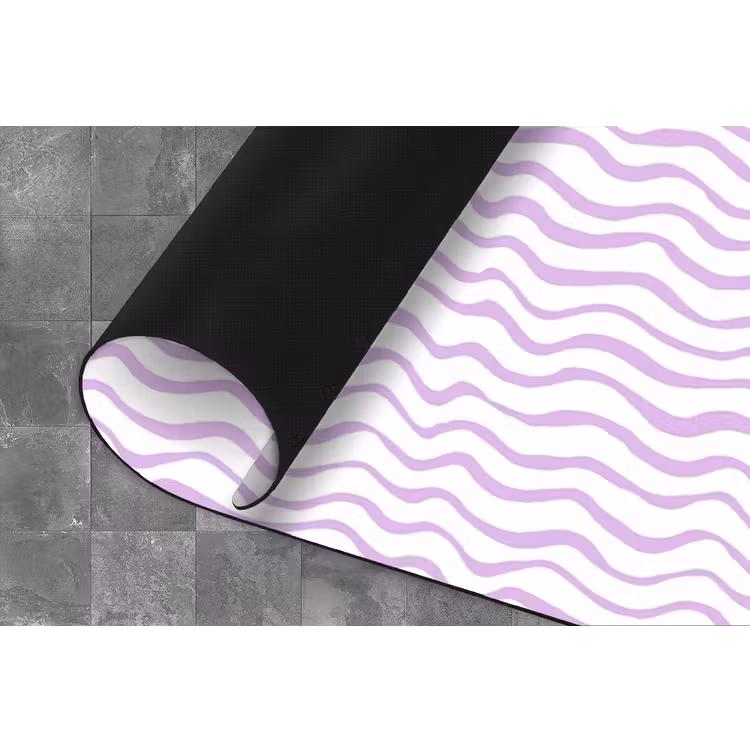 Küchenläufer - Lila – Geometrisch – Wellen – Linien – Muster — 4
