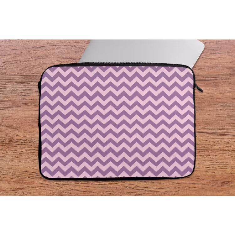 Laptop hülle - Lila – Rosa – Geometrisch – Chevron – Zickzack – Muster — 2