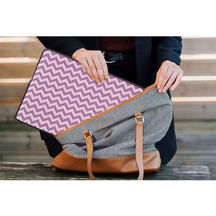 Laptop hülle - Lila – Rosa – Geometrisch – Chevron – Zickzack – Muster — 4
