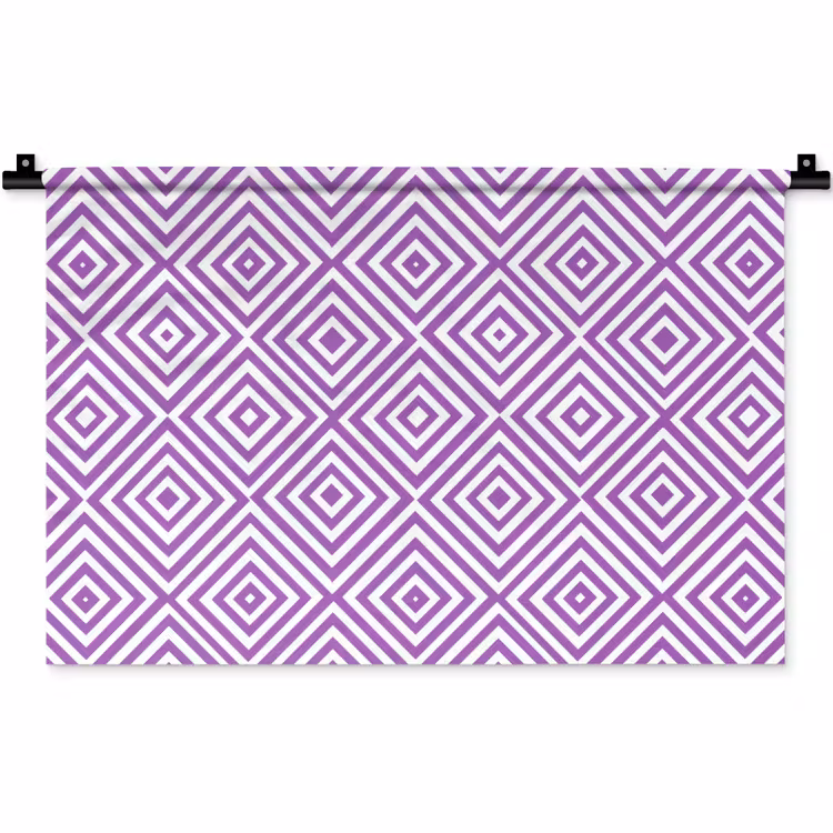 Wandteppich - Lila – Geometrisch – Rauten – Konzentrisch – Muster — 1
