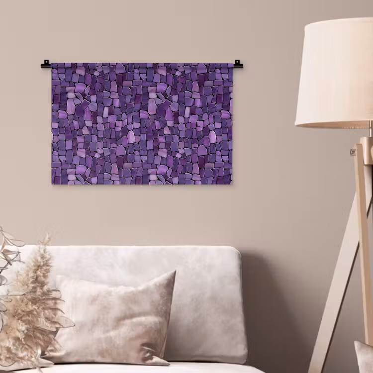 Wandteppich - Lila – Mosaik – Scherben – Stein – Muster — 2