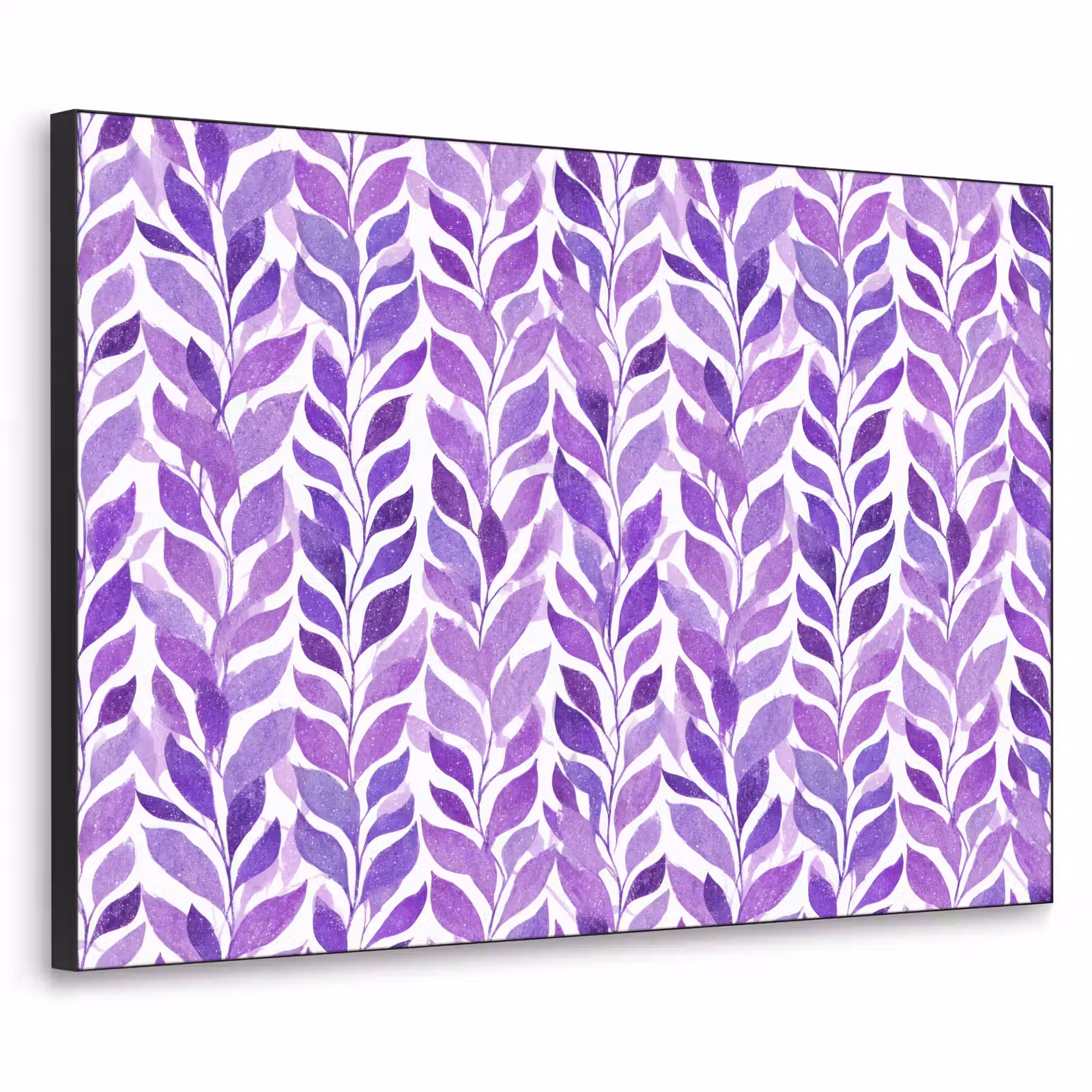 Art Frame - Lila – Botanisch – Blätter – Aquarell – Zweige – Muster — 1
