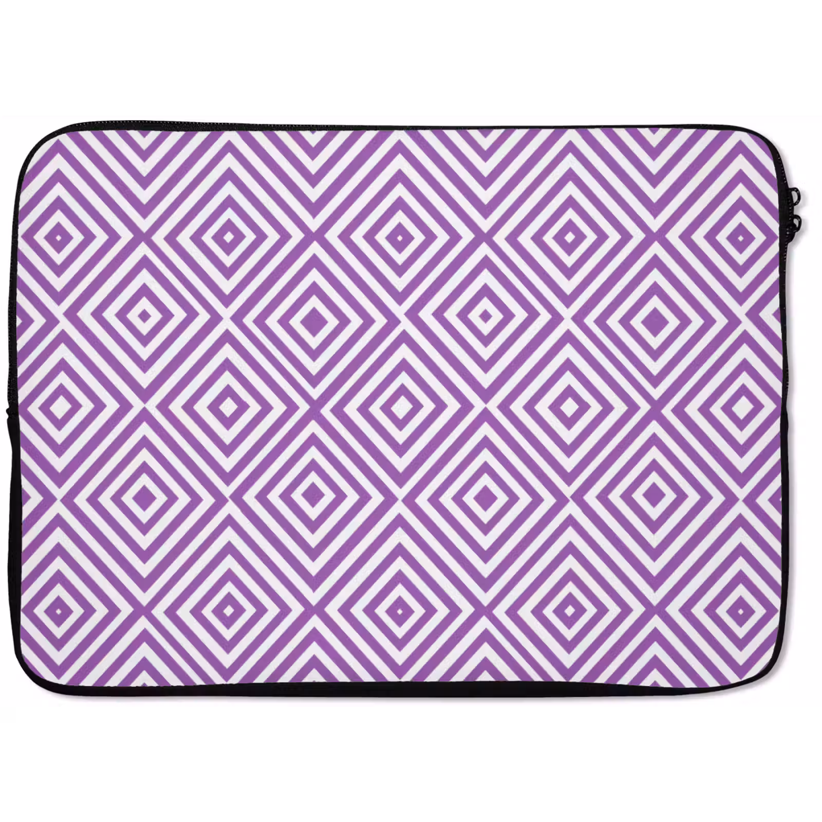 Laptop hülle - Lila – Geometrisch – Rauten – Konzentrisch – Muster — 1