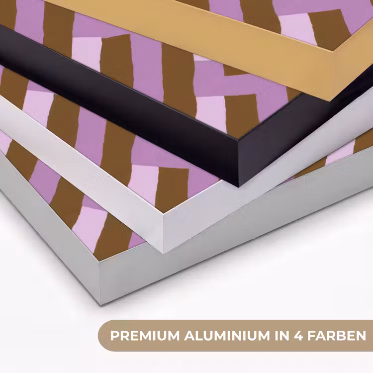 Art Frame - Braun – Rosa – Geometrisch – Mäander – Muster — 5