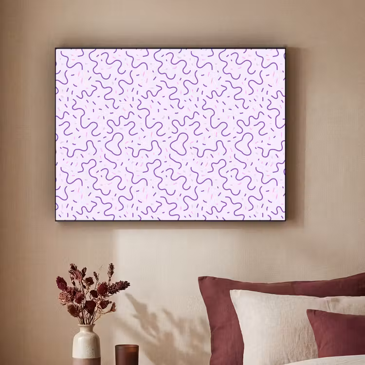 Art Frame - Lila – Abstrakt – Memphis – Retro – Sprenkel – Muster — 2