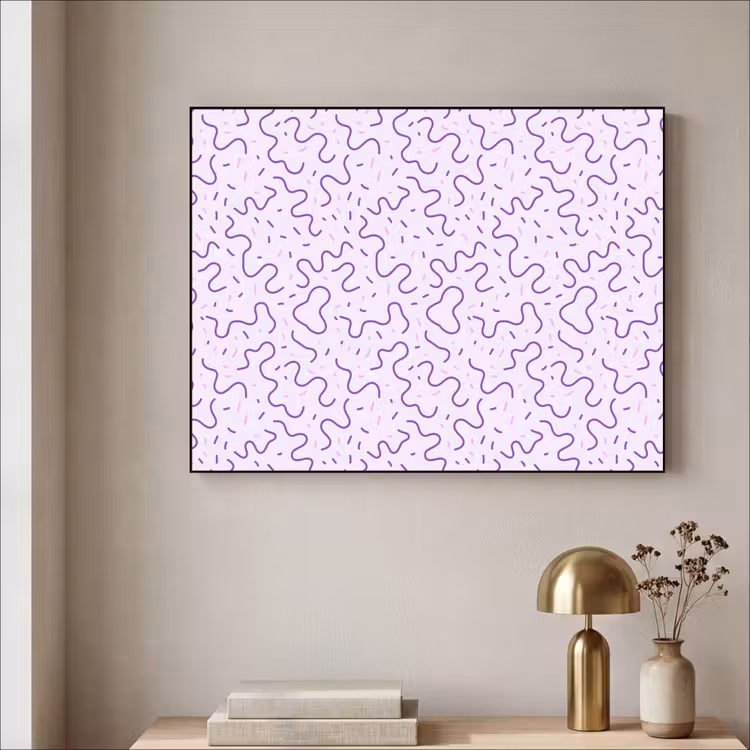 Art Frame - Lila – Abstrakt – Memphis – Retro – Sprenkel – Muster — 4