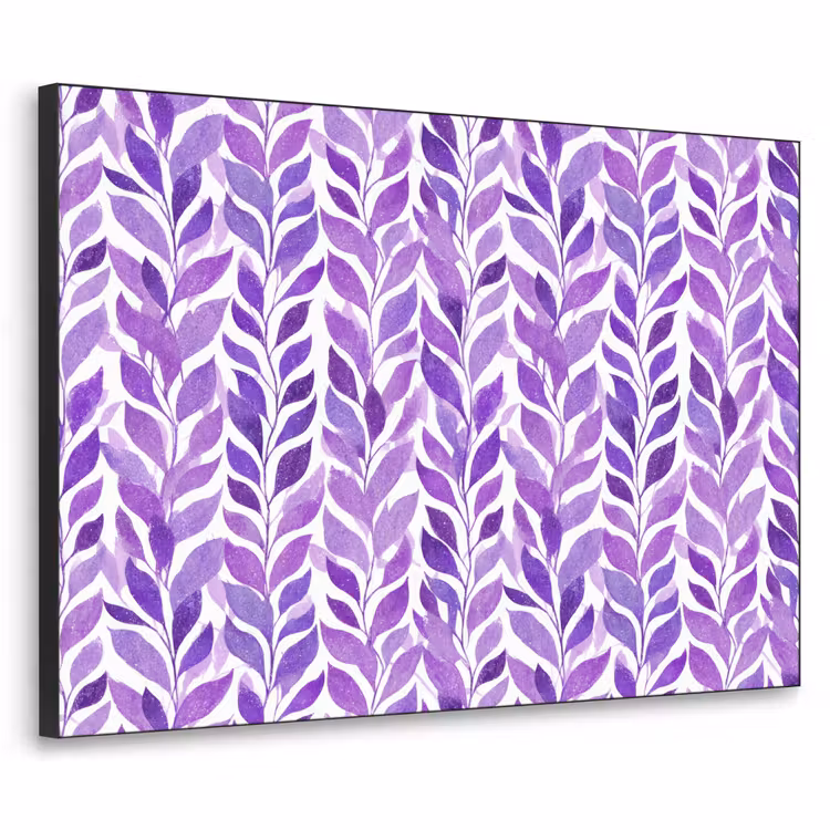 Art Frame - Lila – Botanisch – Blätter – Aquarell – Zweige – Muster — 1