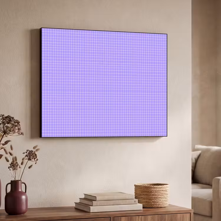Art Frame - Lila – Geometrisch – Raster – Minimalistisch – Muster — 3