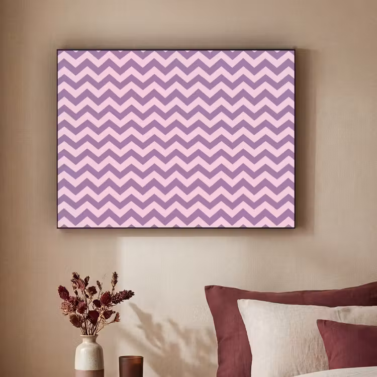 Art Frame - Lila – Rosa – Geometrisch – Chevron – Zickzack – Muster — 2