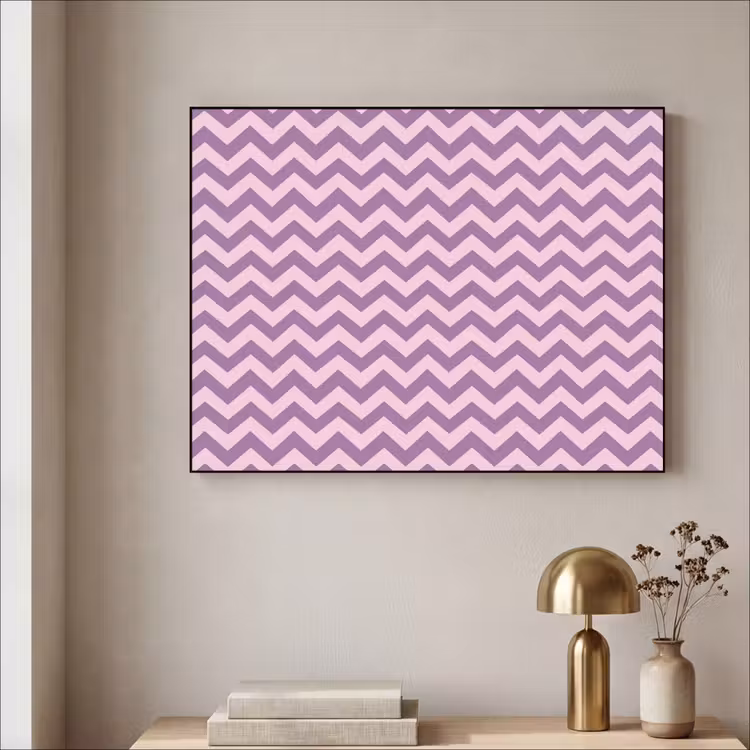 Art Frame - Lila – Rosa – Geometrisch – Chevron – Zickzack – Muster — 4