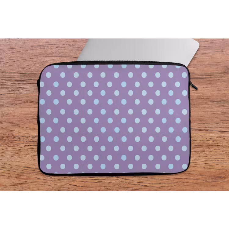 Laptop hülle - Lila – Blau – Geometrisch – Punkte – Polka Dot – Muster — 2
