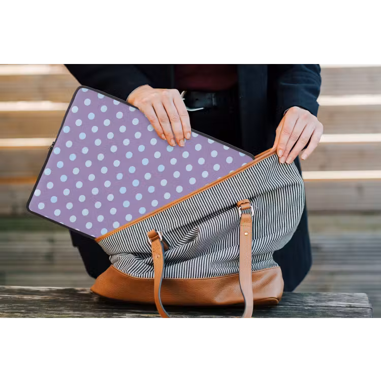 Laptop hülle - Lila – Blau – Geometrisch – Punkte – Polka Dot – Muster — 4