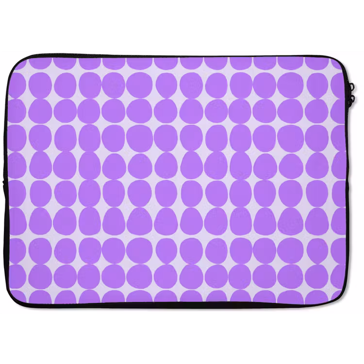 Laptop hülle - Lila – Geometrisch – Punkte – Polka Dot – Muster — 1