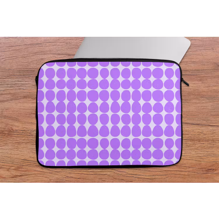 Laptop hülle - Lila – Geometrisch – Punkte – Polka Dot – Muster — 2