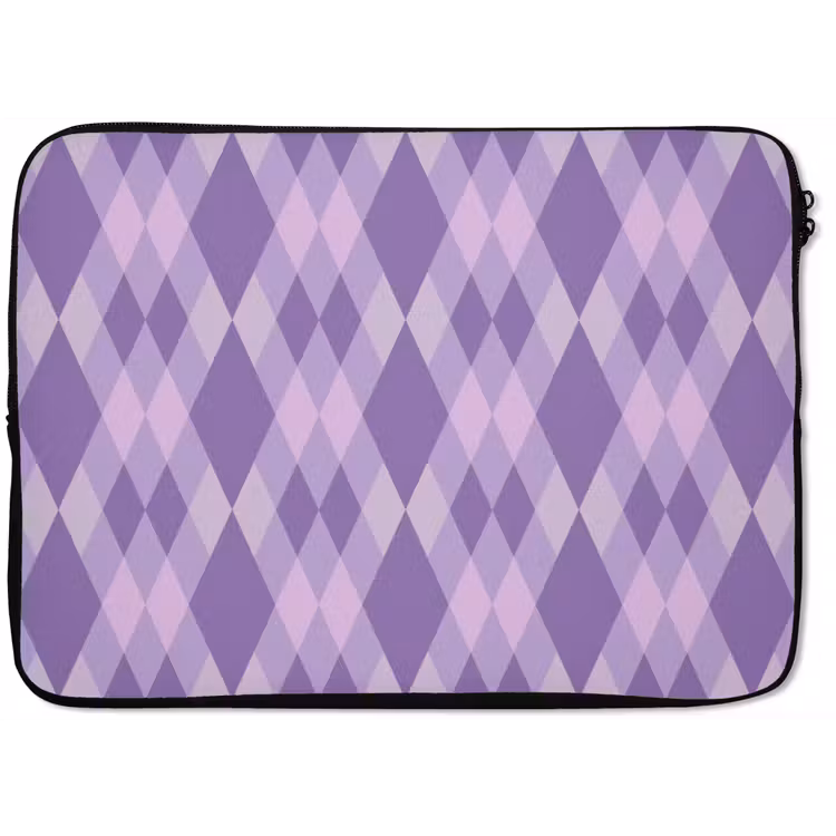 Laptop hülle - Lila – Geometrisch – Rauten – Argyle – Muster — 1