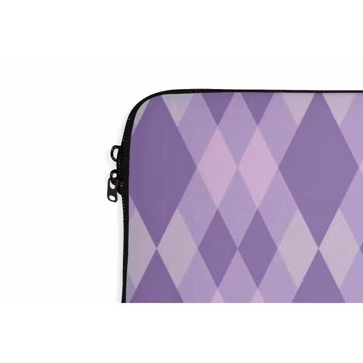 Laptop hülle - Lila – Geometrisch – Rauten – Argyle – Muster — 5