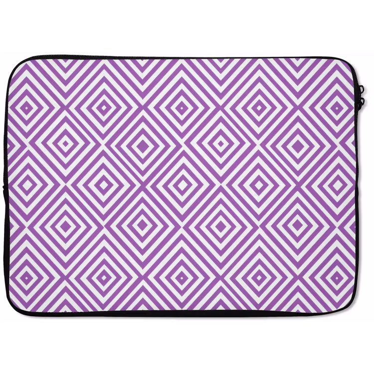 Laptop hülle - Lila – Geometrisch – Rauten – Konzentrisch – Muster — 1