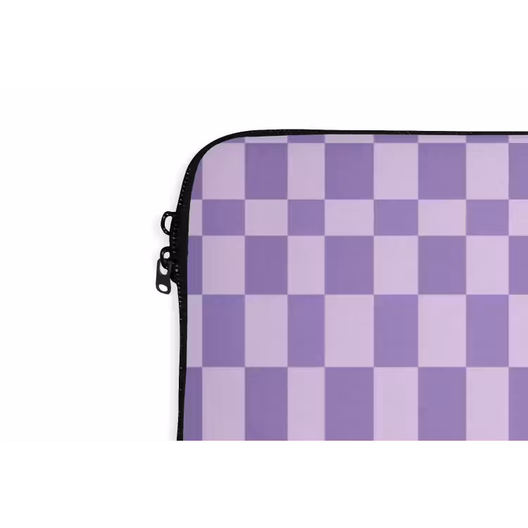 Laptop hülle - Lila – Geometrisch – Schachbrettmuster – Blöcke – Muster — 5