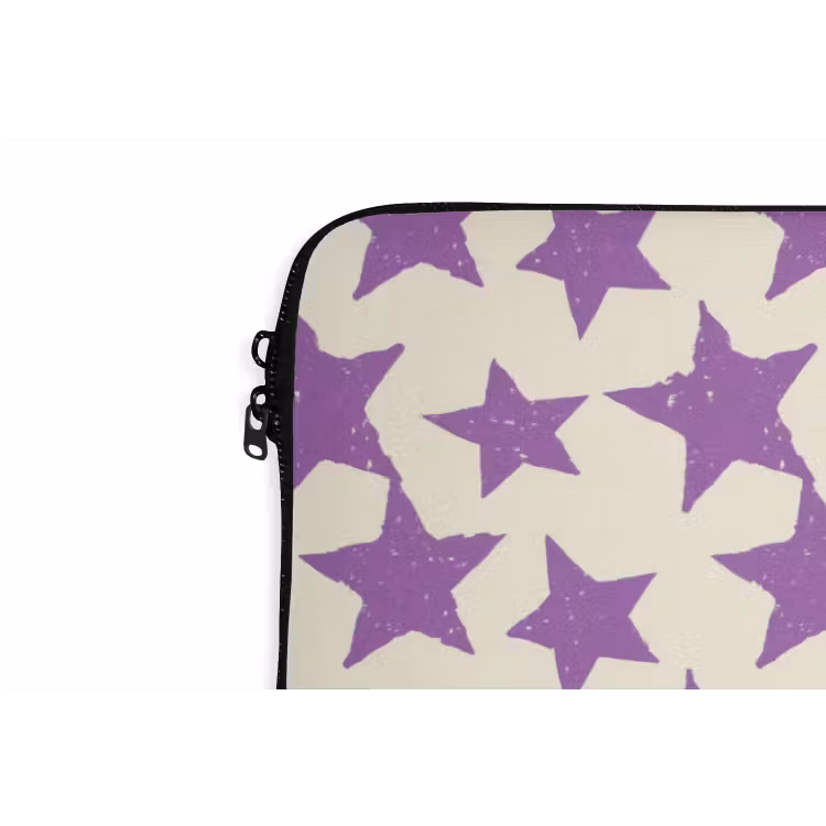 Laptop hülle - Lila – Geometrisch – Sterne – Stempel – Muster — 5