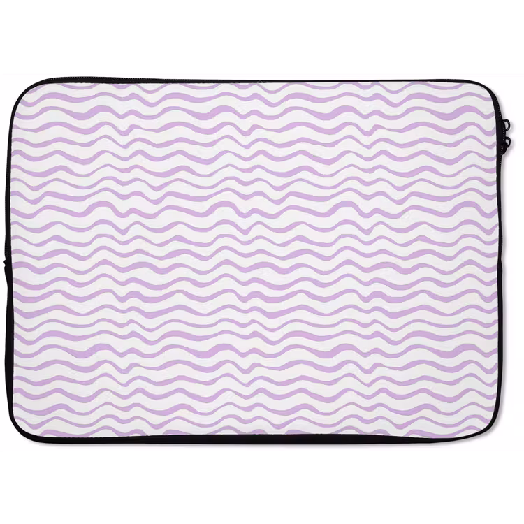 Laptop hülle - Lila – Geometrisch – Wellen – Linien – Muster — 1