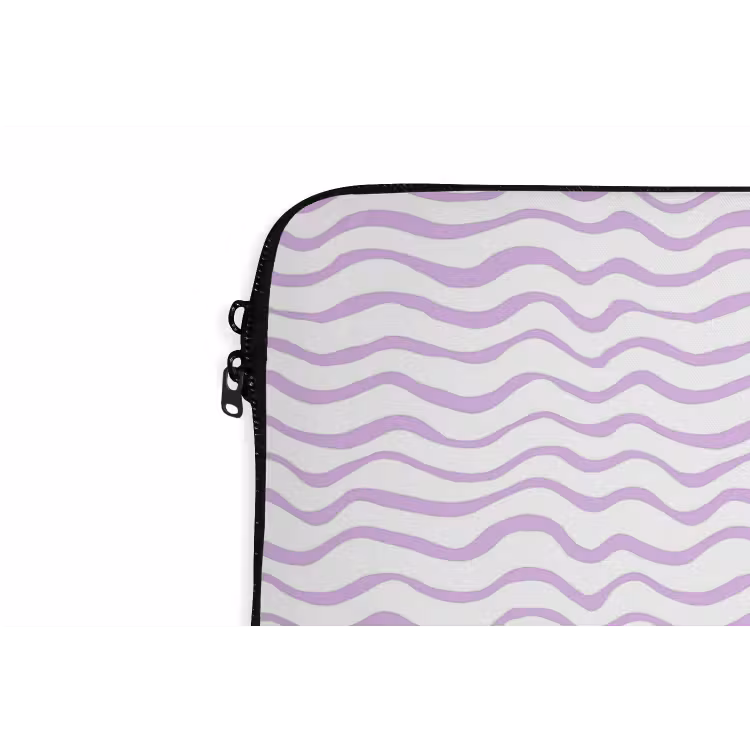 Laptop hülle - Lila – Geometrisch – Wellen – Linien – Muster — 5