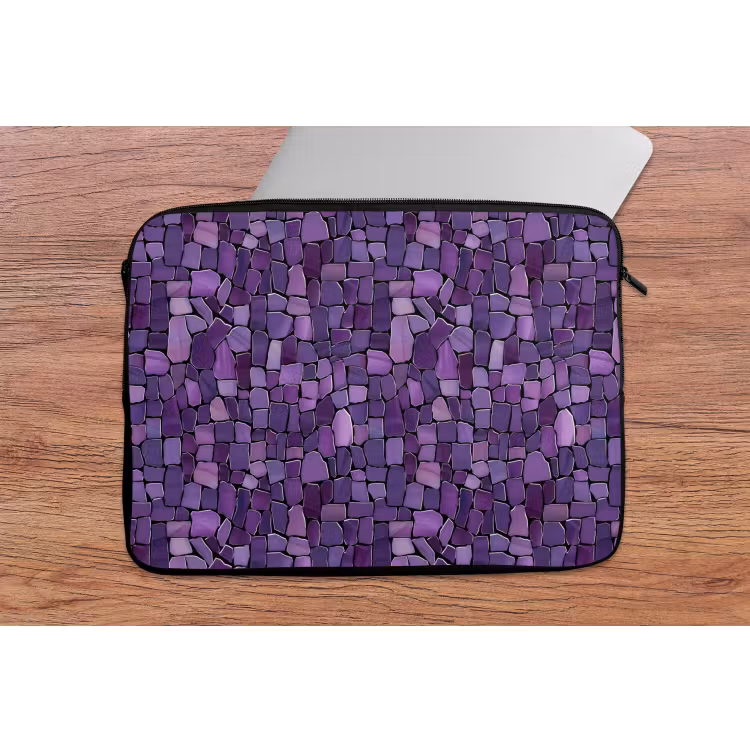 Laptop hülle - Lila – Mosaik – Scherben – Stein – Muster — 2