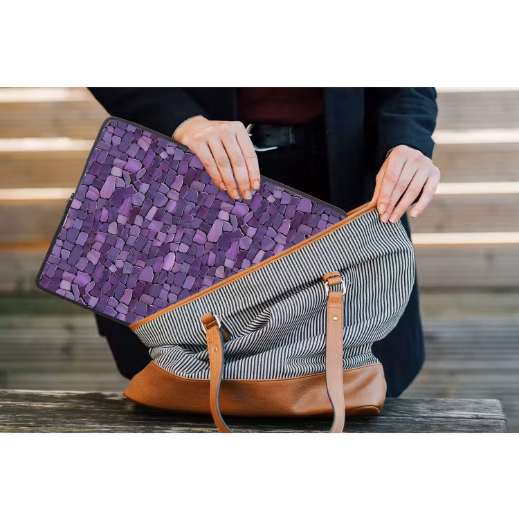 Laptop hülle - Lila – Mosaik – Scherben – Stein – Muster — 4