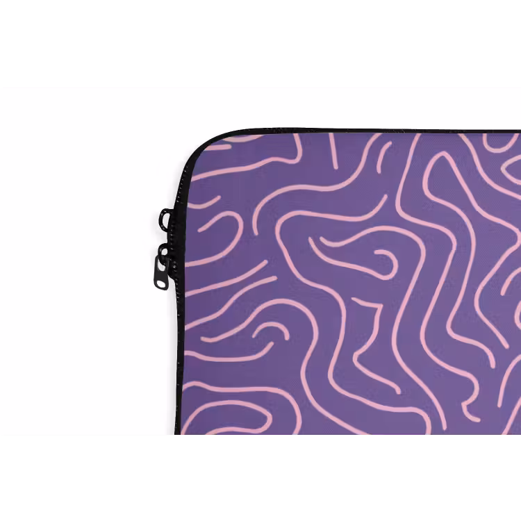 Laptop hülle - Lila – Rosa – Abstrakt – Linien – Labyrinth – Muster — 5